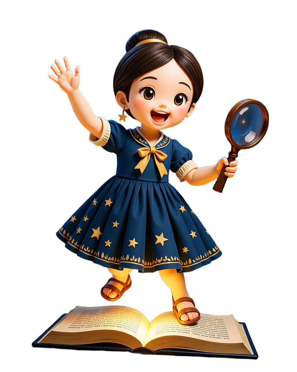 Inara mascot character from The Book of Inara educational storytelling app for preschoolers